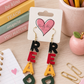 Matte Read Dangle Earrings