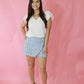 Baby Blue Tweed Skort