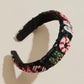 Black Sequin and Beaded HO HO Headband