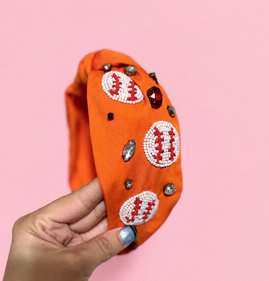 Baseball Beaded Headband