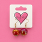 Red Iridescent Bead Earrings