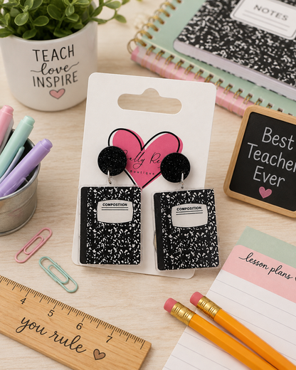 Composition Notebook Earrings