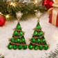 Rhinestone Christmas Tree Earrings