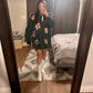 Green Sequin Poinsettia Dress