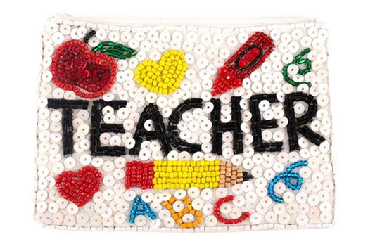 Sequin Teacher Coin Purse