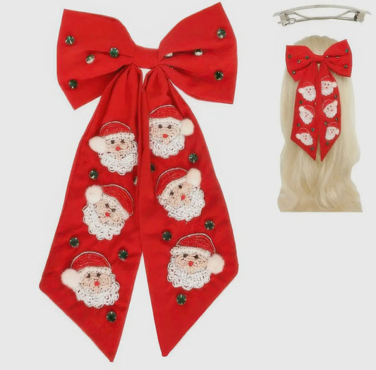 Beaded Santa Bow