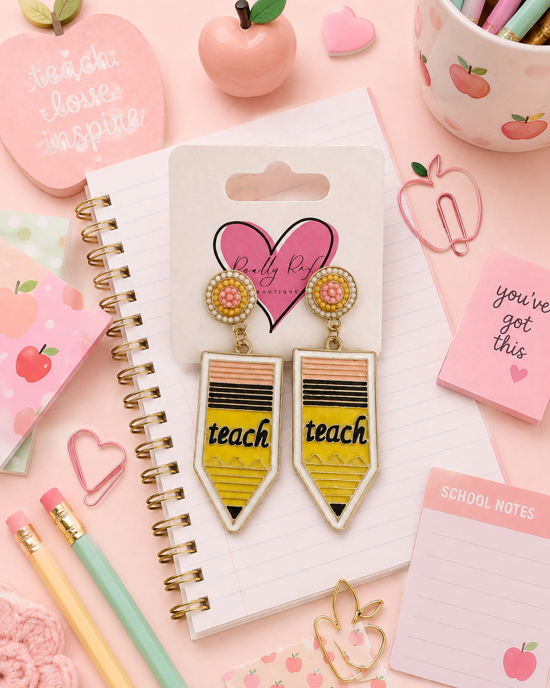 Teach Pencil Earrings