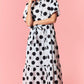 Black and White Polka Dot Maxi Dress