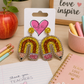 Glitter Pencil Arch Earrings