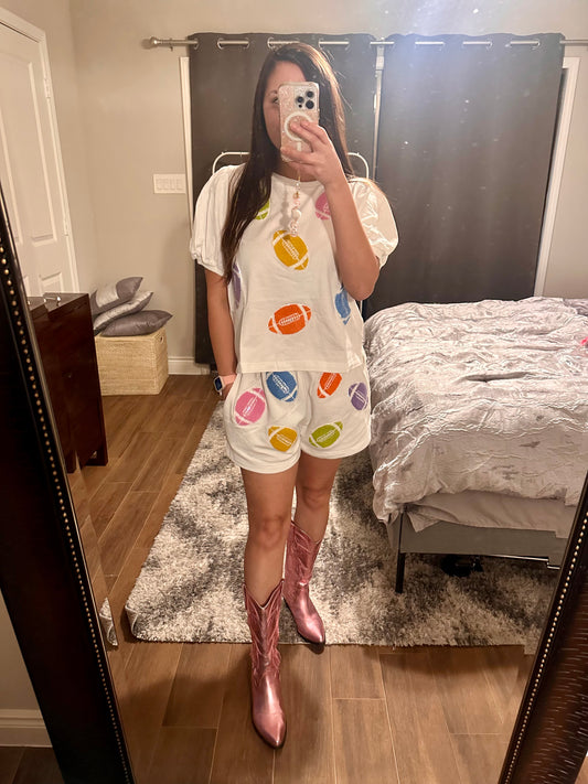Colorful Football Short Set