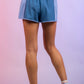 Shades of Blue High Waisted Color Block Active Shorts