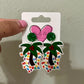Coconut Tree Alphabet Earrings