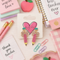 Pink Rhinestone Pencil Earrings