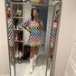 Rainbow Sequin Checkered Shirt Dress
