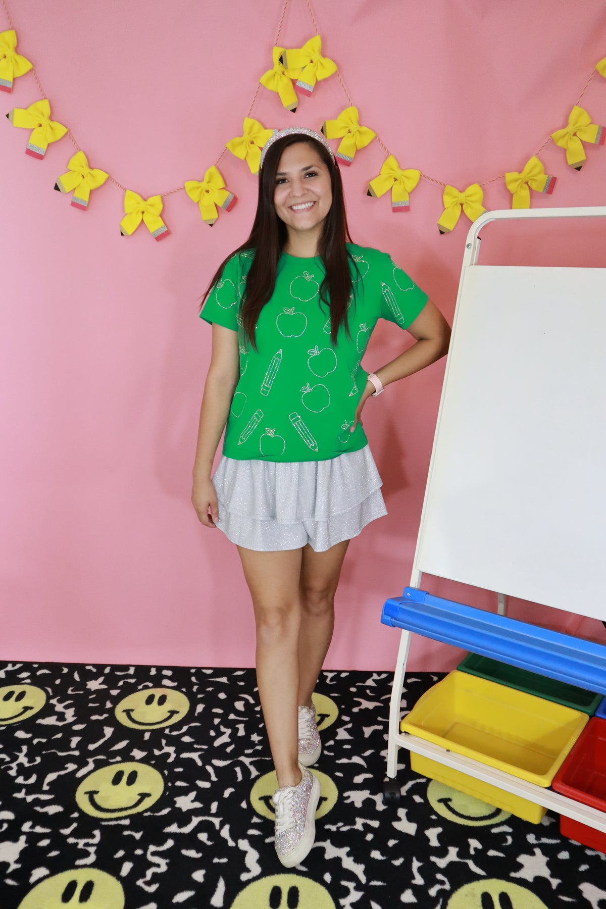 Teacher Themed Rhinestone Top