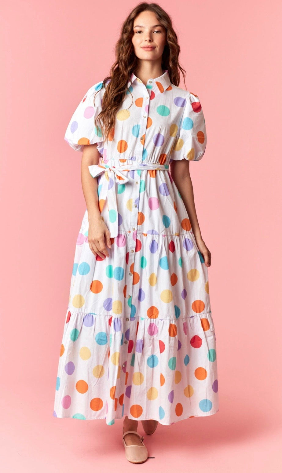 Multi Colored Polka Dress