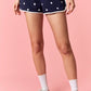 Navy Sequin Polka Dot Shorts