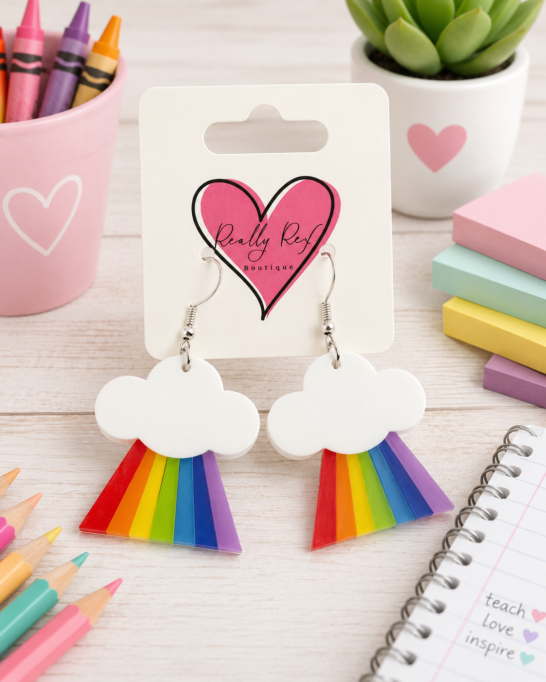 Rainbow Cloud Earrings