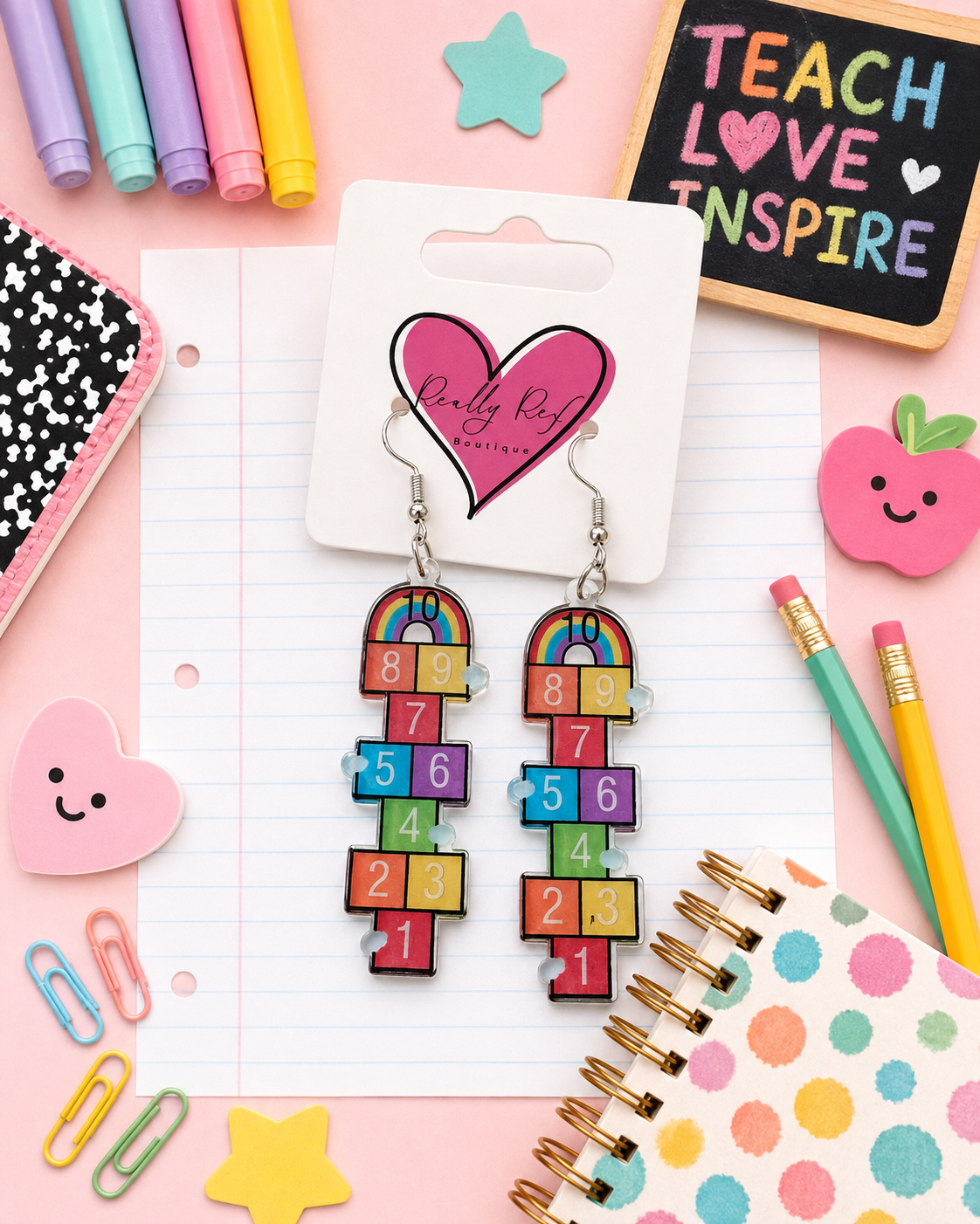 Colorful Hopscotch Earrings