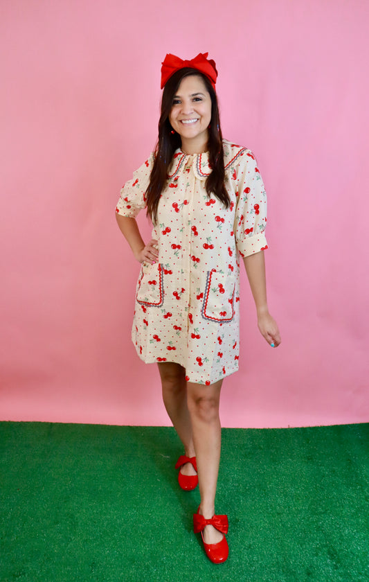 Cherry Shirt Dress