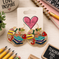 Metal Apple School Supplies Earrings