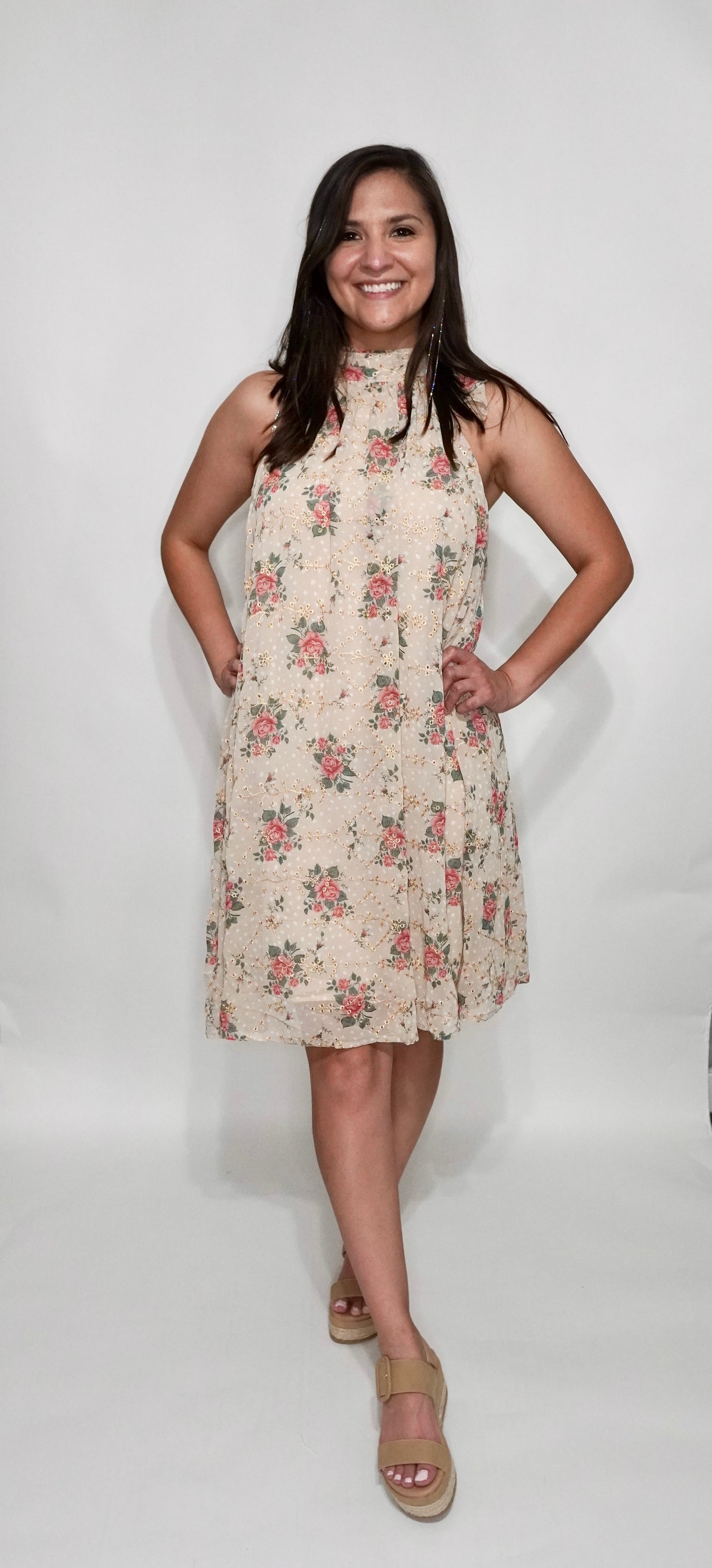 Floral Eyelet Dress