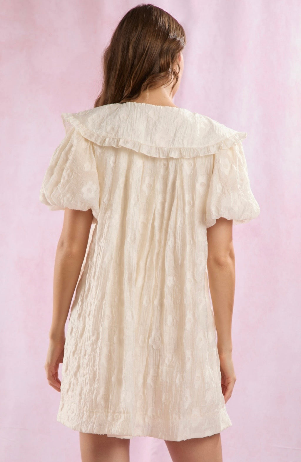 Cream Floral Detail Dress