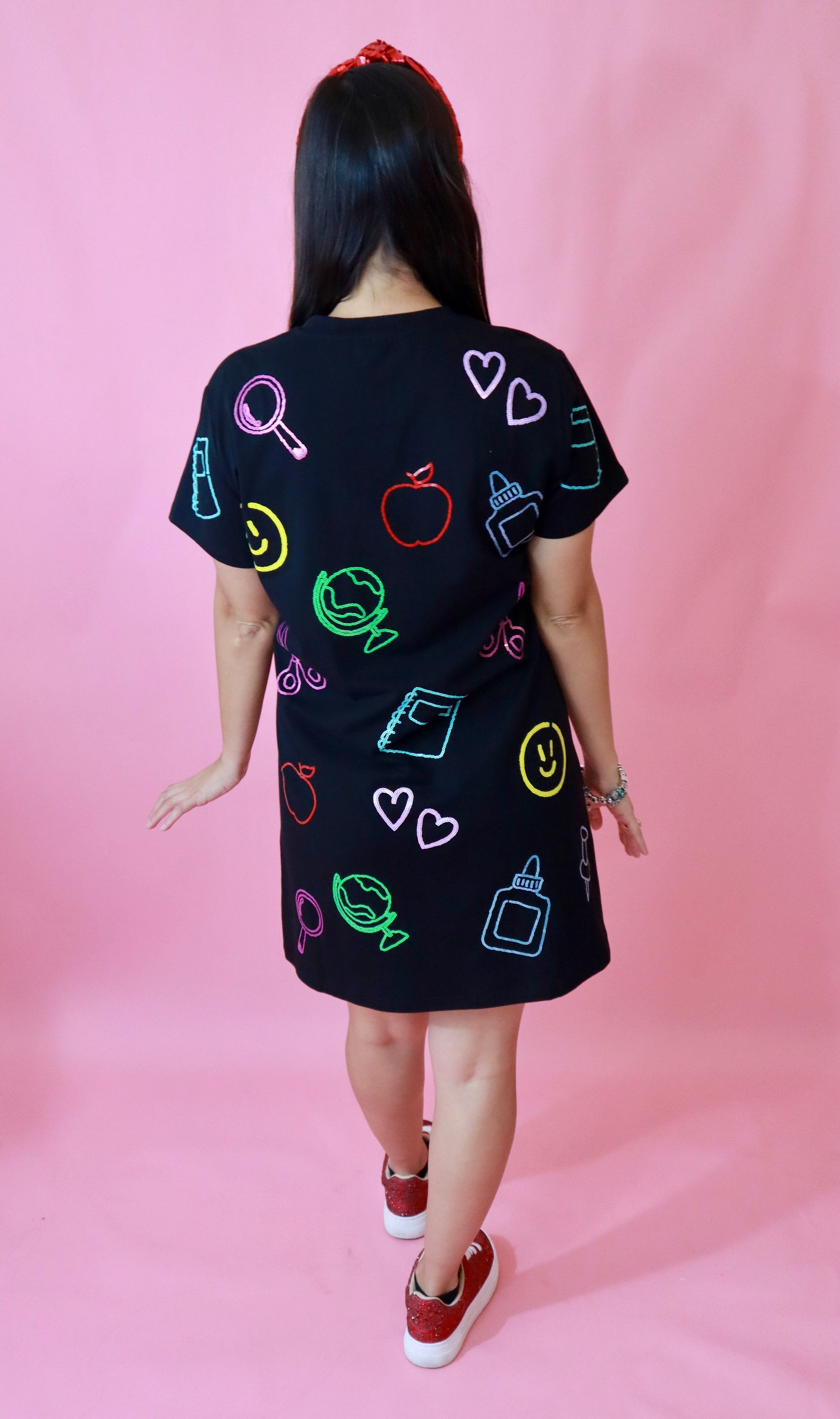 PREORDER* Sequin Teacher Dress – ReallyRexBoutique