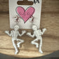 Glitter Skeleton Earrings