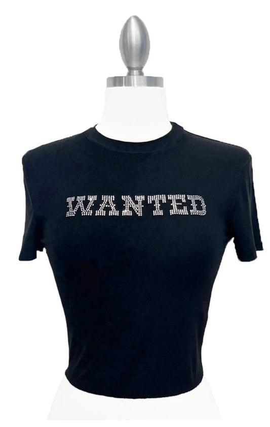 Wanted Rhinestone Crop Top