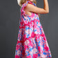 Pink Floral Ric Rac Trim Dress