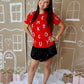 Sequin Christmas Letter Top