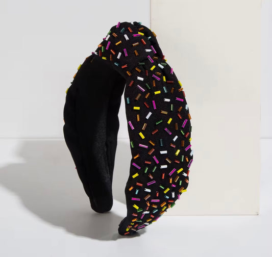 Sprinkle Beaded Knot Headband