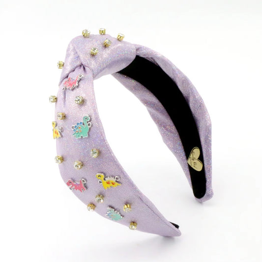 Shiny Purple Dinosaur Jeweled Headband