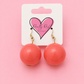 Peach Gum-ball Earrings