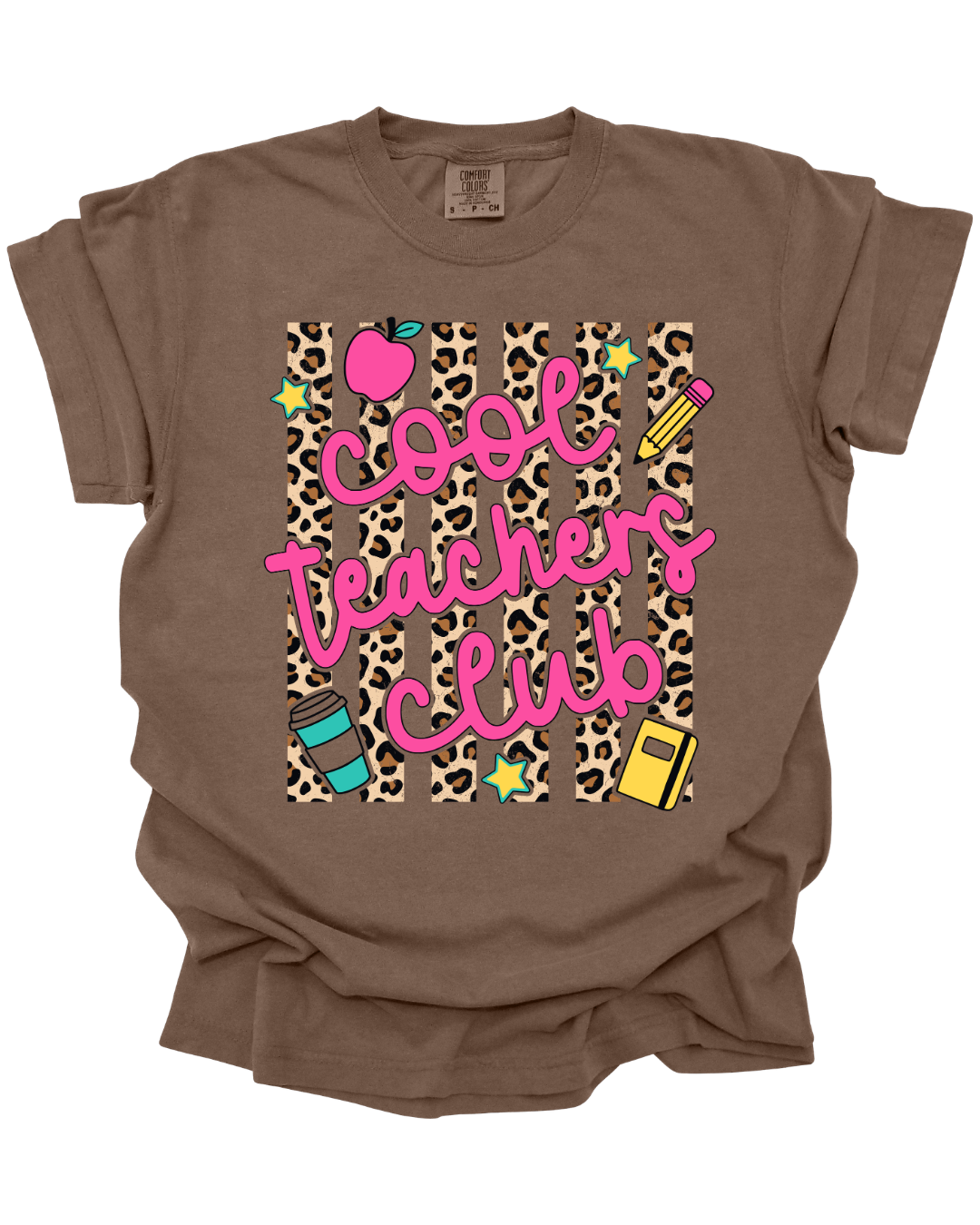 Leopard Theme Cool Teachers Club Tee