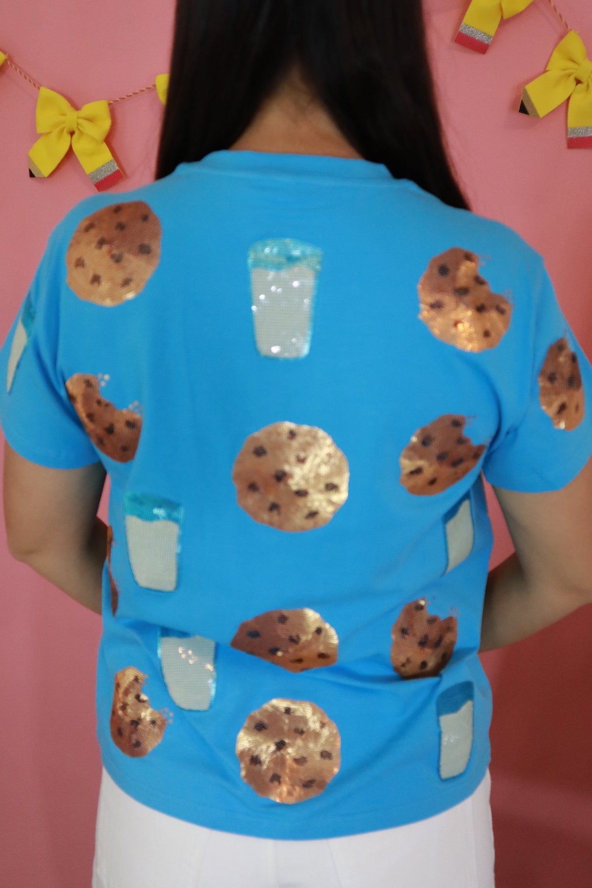 Sequin Milk & Cookies Top