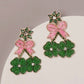 Shamrock Coquette Beaded Earrings