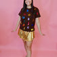 Sequin Colorful Alphabet Shirt