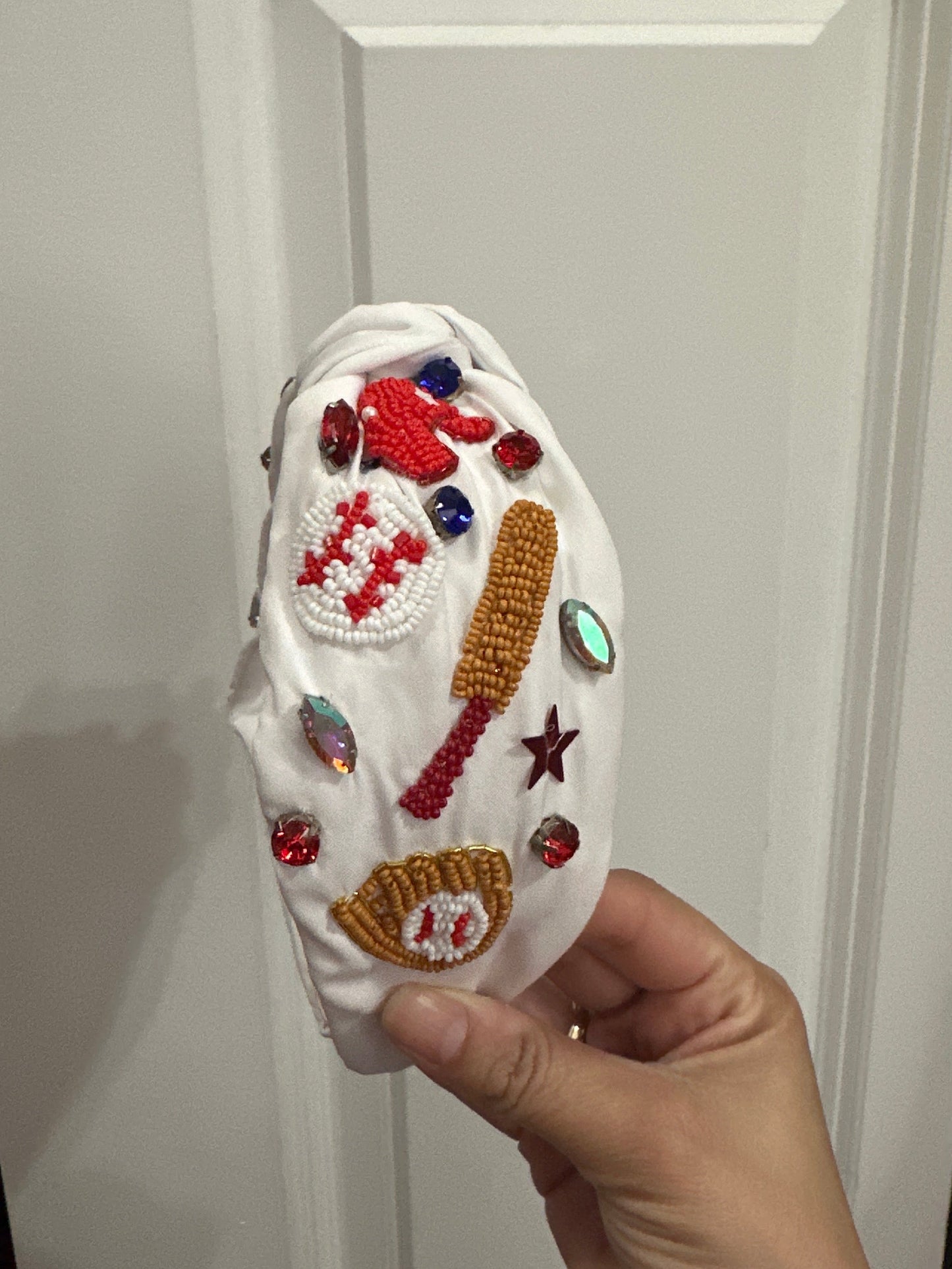 Beaded Baseball Icon Headband
