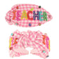 Gingham Beaded Teacher Headband