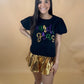 Gold Sequin Skort