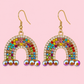 Rhinestone Rainbow Earrings