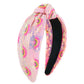 Pink Sequin Rainbow Knot Headband