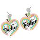 Teacher Heart Pencil Earrings