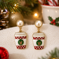 Christmas Coffee Earrings