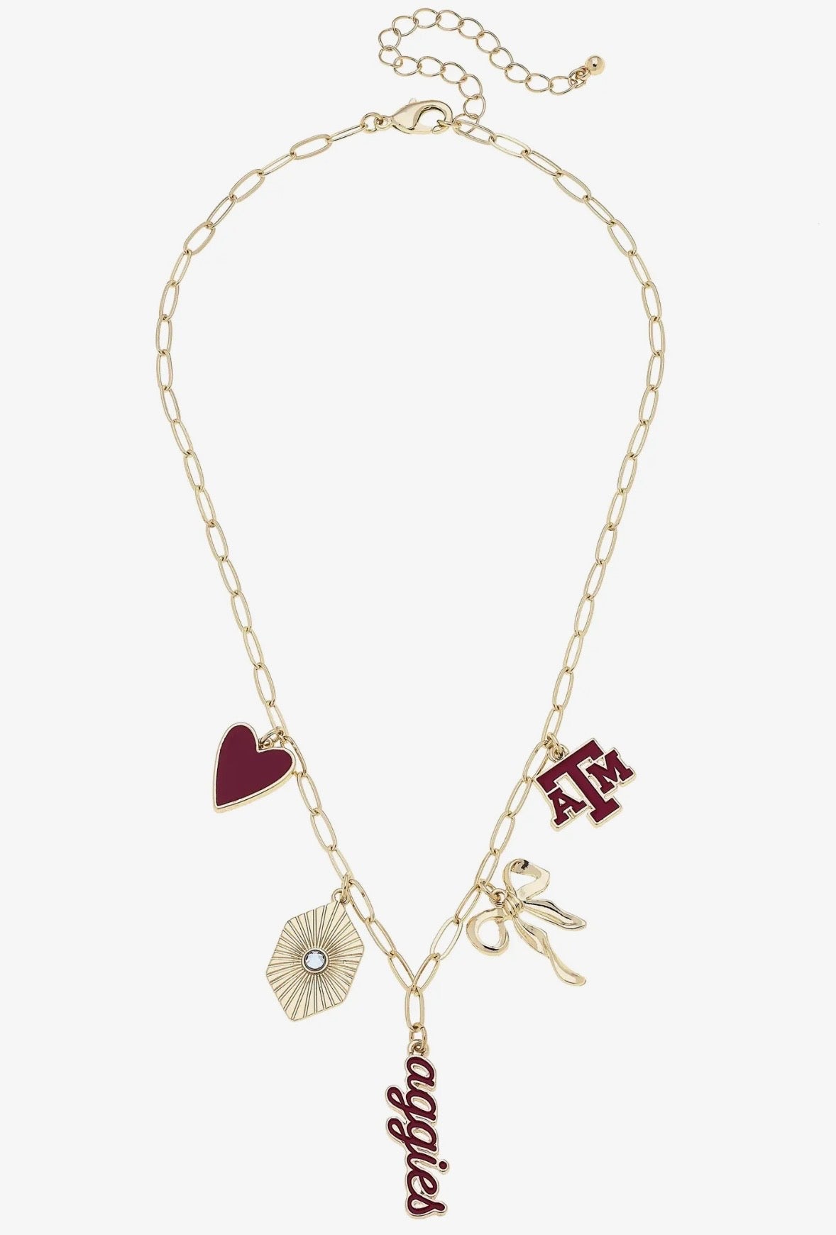 Texas A&M Paperclip Charm Necklace