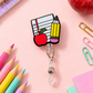 Paper and Pencil Badge Reel