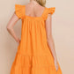 Orange Sequins Lemon Patch Tank Dress