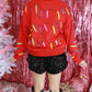 Sequin Crayon Christmas Lights Sweatshirt